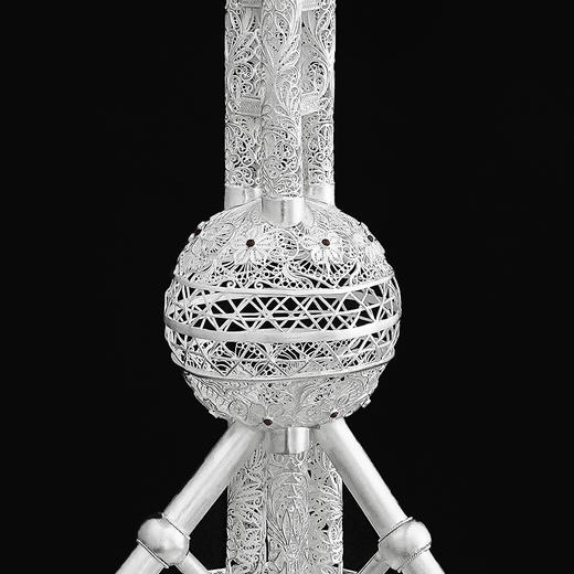 子佩集S999银手工银花丝【东方明珠塔银花丝摆件】大师工坊原创设计【DFMZTHSP】2506 商品图4