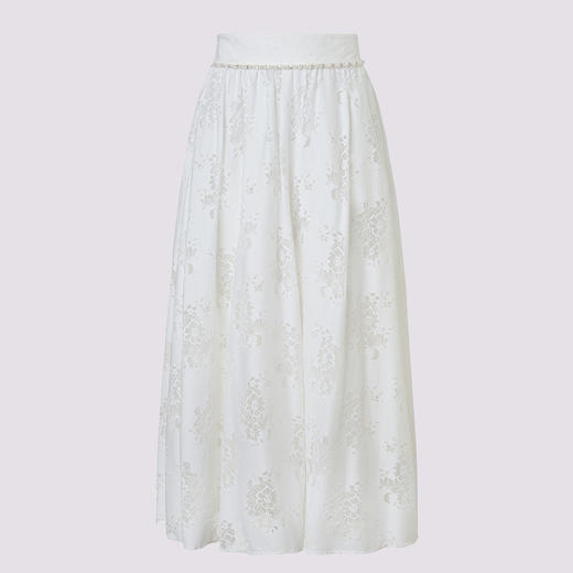 优雅度假风镂空刺绣半裙25夏精致浪漫感伞摆裙(货号:MF86SK012A1001) 商品图2