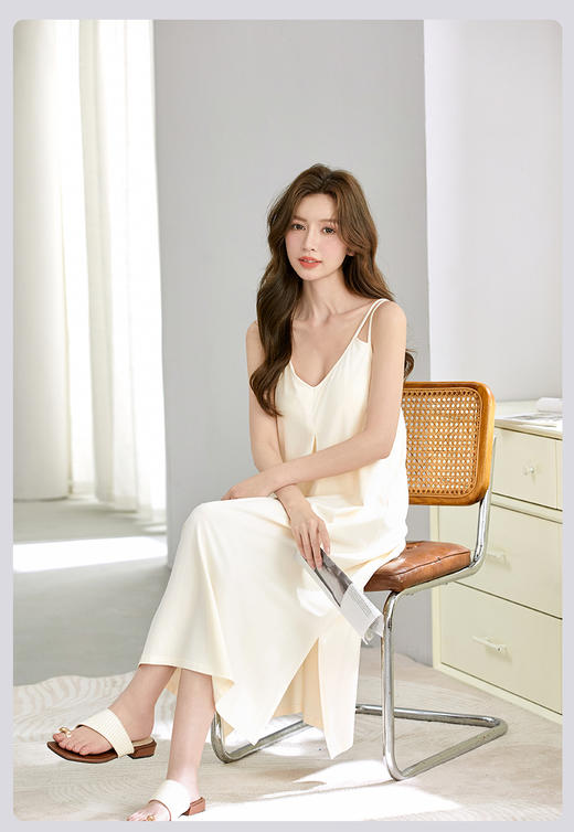 限时9折【居家睡裙系列】A类 自带胸垫款 隐形更贴心 柔软面料宽松版型 不拘束SQ3034B-CC 商品图0