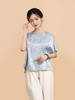 荷言GL 花蝶新 蝴蝶暗纹提花新中式短袖轻薄透气凉感夏季 商品缩略图2