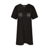 GCDS 女士 Hello Kitty 亮片徽标棉质迷你连衣裙 黑色 B1HW1001JH9 99 商品缩略图0