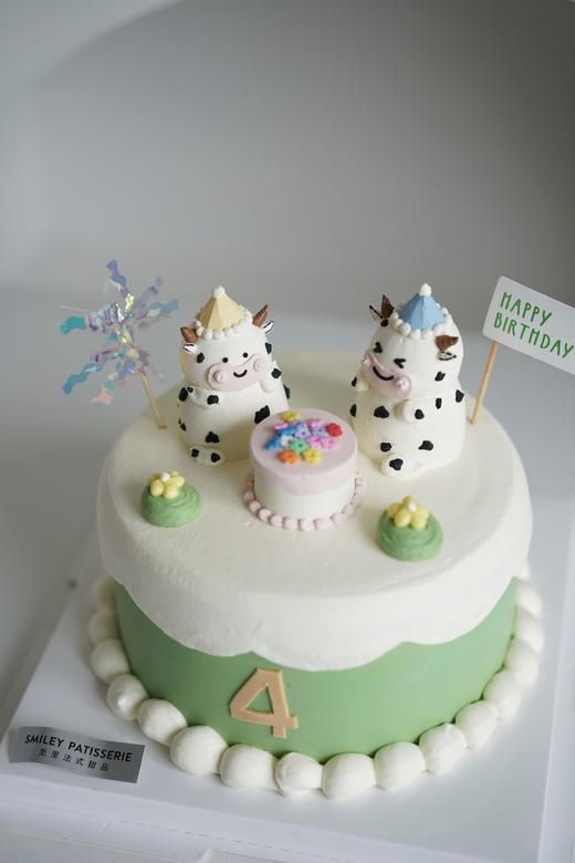 手绘奶油蛋糕 | 鲜果原味奶油 - 小奶牛 商品图1