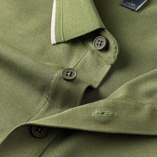 【防晒凉感醋酸亚麻桑蚕丝】罗蒙男士夏季短袖Polo衫经典翻领休闲商务通勤t恤男短袖 商品图6