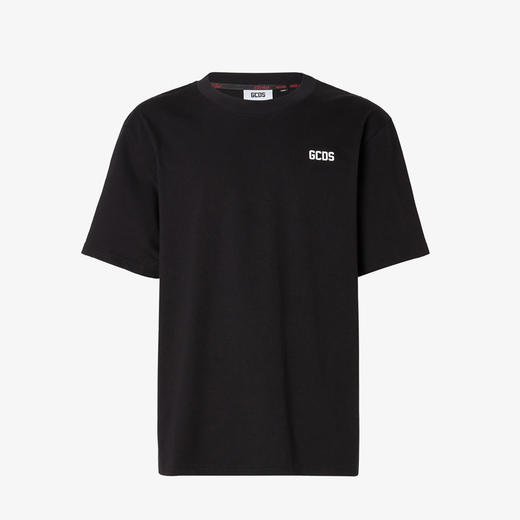 GCDS 男士字母徽标印花棉质圆领短袖T恤 黑色 A2OM2302JE7 99 商品图0