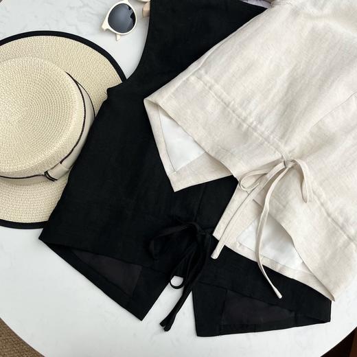 Michael Klein 老钱风天丝亚麻马甲裤子套装 上衣6597+裤子7515 （下单3-7天发货） 商品图6