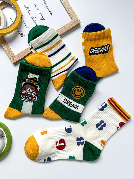 任意5双45.8元 春夏多彩青少年袜棉质学生袜透气 商品图3