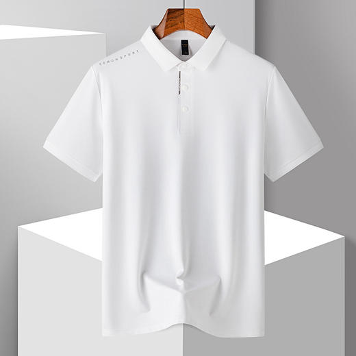 【7A抗菌凉感防晒服】罗蒙男士Polo衫夏季亚麻醋酸桑蚕丝休闲商务短袖t恤男士polo衫男 商品图1