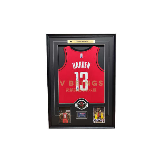 收藏系列 哈登 火箭队 13号红色 亲笔签名球衣 商品图0