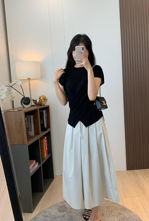 丝滑裸感真丝莱赛尔交叠扭结设计瘦瘦衫 商品图11