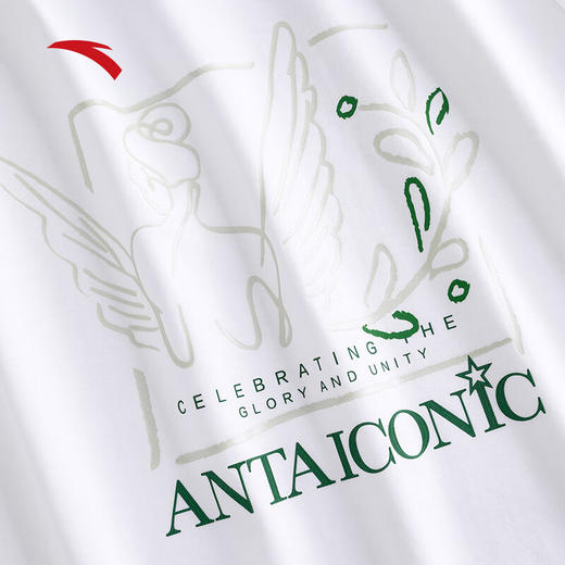 安踏针织短袖t恤女装夏季新款简约印花休闲运动上衣162538110 商品图4