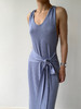 ZAANLI｜ZNSS25016 三醋酸露背纽结绑带针织连衣裙 [ 豆绿 / 雾蓝 ] 商品缩略图1