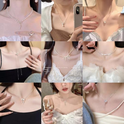 【YW】无忧购39元5件甜美仙气蝴蝶结系列项链（截单3-5天发货) 商品图0