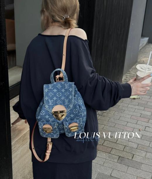 D061823松弛感十足百搭休闲双肩包丹宁牛仔双肩包 商品图0