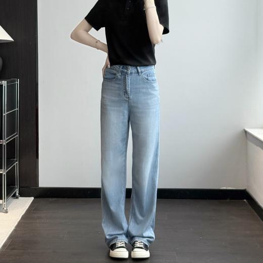 会呼吸的天丝软牛仔！巨薄巨软糯！莱赛尔直筒空气水洗牛仔裤夏25 商品图5