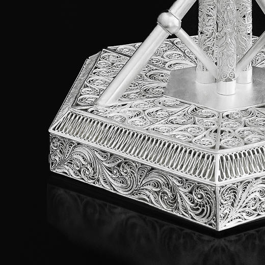 子佩集S999银手工银花丝【东方明珠塔银花丝摆件】大师工坊原创设计【DFMZTHSP】2506 商品图3