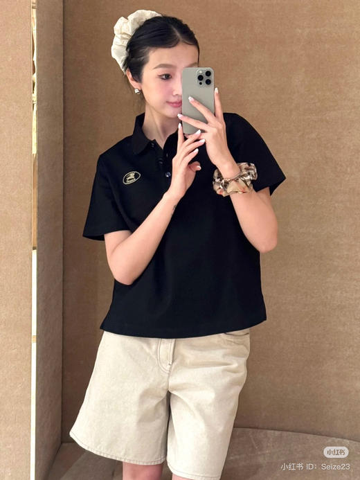 618-1 排他性独家圆正 bbr 高支丝光珠地网眼棉 女生版polo短袖T恤 太帅太帅啦 商品图12