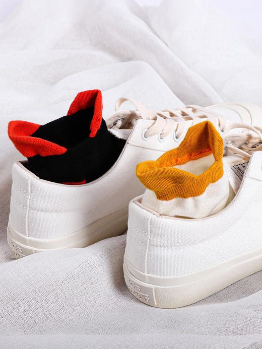 任选5双36.8元 足装秀春夏男小耳朵船袜护跟网眼竹棉透气薄款棉袜 商品图2