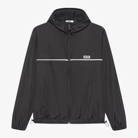 GCDS 男士字母徽标贴花尼龙短款防风夹克 黑色 B1EM0204AW1 99