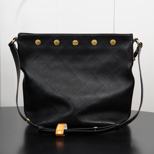 D061821复古做旧风金属排扣重量感的双吊坠设计单肩斜挎包 商品图5