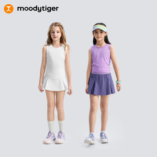 【DR暑假】moodytiger女童短裙25夏新休闲运动高弹不束缚运动网球裙52211806 商品图4