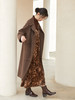 复古棕色大翻领羊毛呢大衣 长款宽松显瘦外套 秋冬高级感通勤百搭双面呢子风衣 商品缩略图1