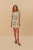 Farm Rio - Folk Floral Scoop Neck Short Sleeve - Off-White - 女装 - 衬衫 - 白色 商品缩略图1