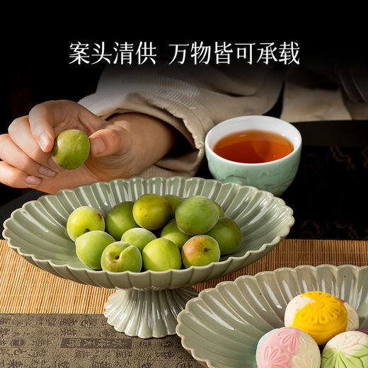 吴山有美 非遗越窑秘色瓷 水纹对杯/水纹对盘 非遗工艺美术大师监制 国风雅器 商品图9