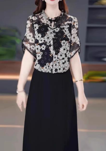 今年流行爆款连衣裙，气质名媛减龄妈妈高级感LJX-855 商品图0