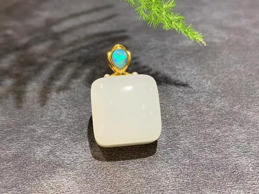 【御珠宫坊】金镶羊脂白玉牌 商品图6