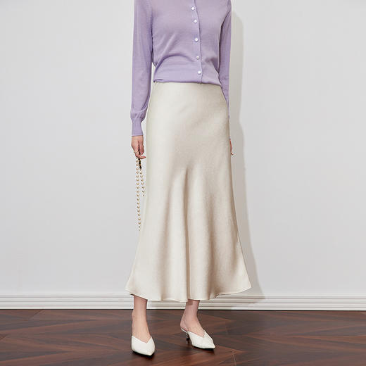 「高货wl」全新升级【铂金会员247/天猫329/差价82】(12806)洛诗琳压花肌理醋酸缎高级感时尚气质新中式半身裙 商品图0