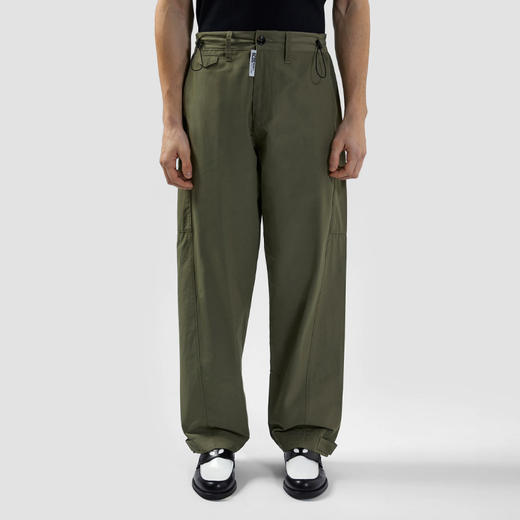 GCDS 男士字母徽标标签混纺棉质休闲裤 军绿色 B1CM2906TM2 88 商品图1