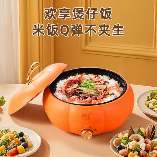 【多功能南瓜电火锅】一体电煮锅 家用不粘电锅 星趣现代5L大容量南瓜电锅 商品图3