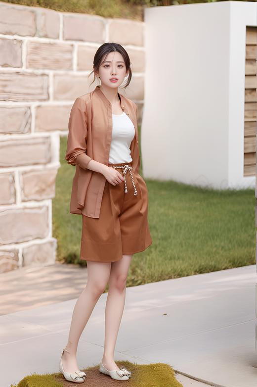 小立领手窄门襟防晒长袖衬衣 商品图1