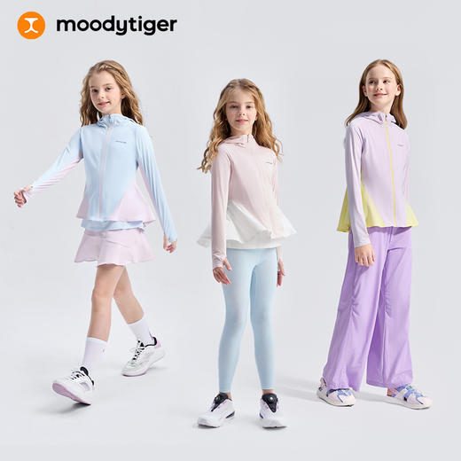 【DR暑假】moodytiger儿童外套25夏新女童凉感防晒透气轻薄撞色冰皮衣52213903 商品图4