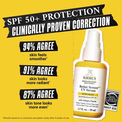 夏季刚需！双瓶半价=买1送1~Kiehl's  SPF 50+ 防晒精华*2 商品图1