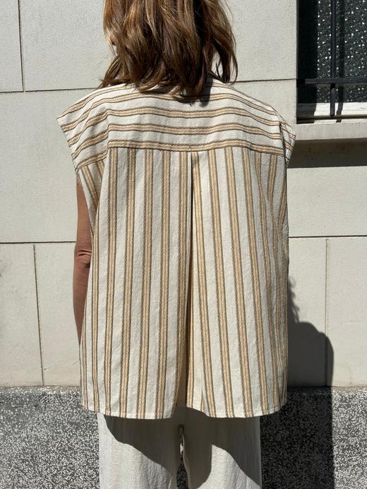 Ginette Garde  ANGELE马甲衬衫-黄条纹 商品图2