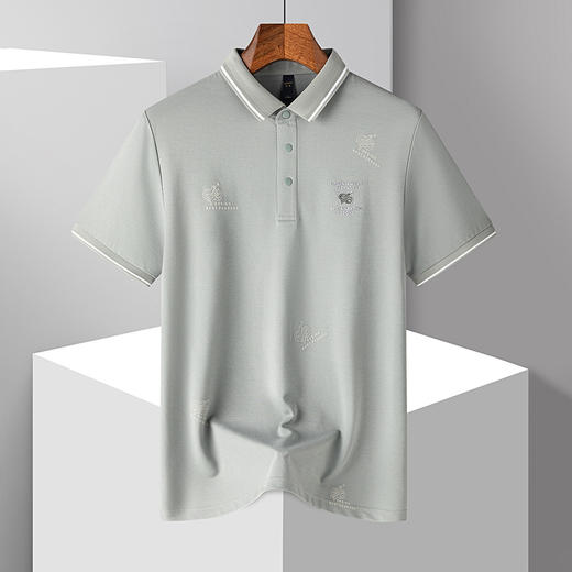 【7A抗菌蚕丝棉】罗蒙男士夏季休闲商务短袖polo衫男士短袖t恤 商品图2
