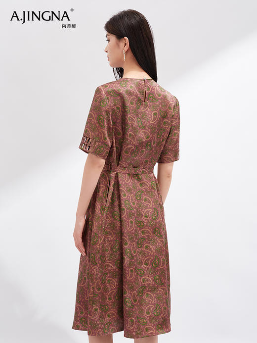 【凉爽宜人】阿菁娜夏日国风新中式香云纱腰果花连衣裙F30X212060 商品图2