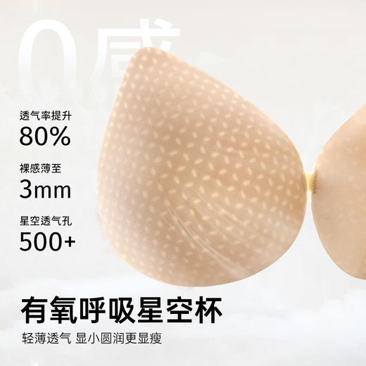 D1-【B-F杯】【隐形粉底液内衣】润微反重力提拉聚拢防下垂大胸显小女士文胸夏薄款   提拉舒逸 商品图5