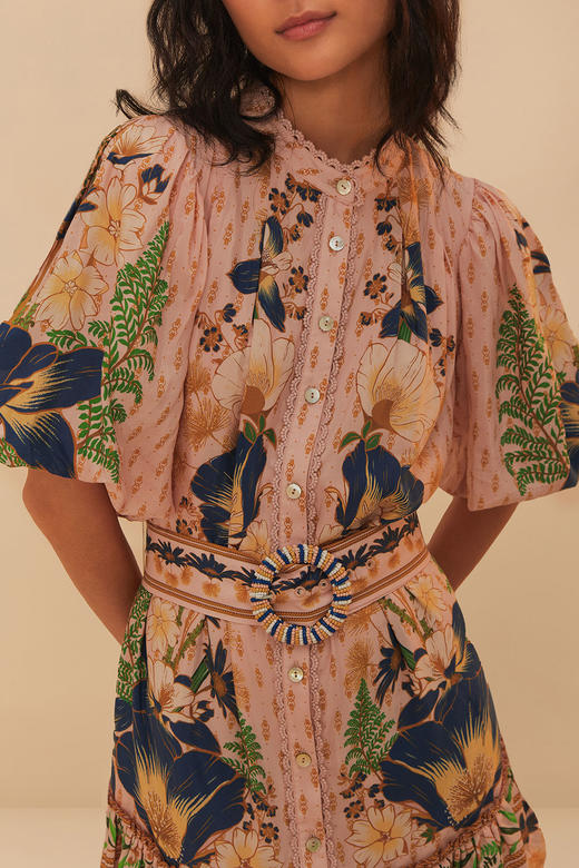 Farm Rio - Dream Garden Mini Dress - Pink - 女装 - 连身裙 - 粉色 商品图3