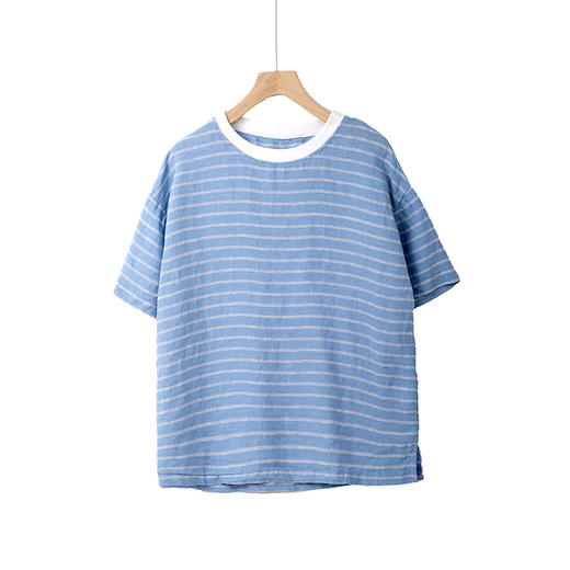 撞色条纹短袖T 商品图1
