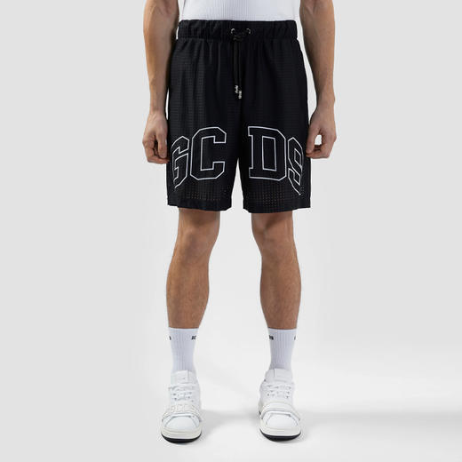 GCDS 男士字母徽标印花休闲运动短裤 黑色 B1CM3107JI3 99 商品图1