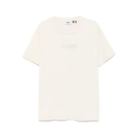 GCDS 男士字母亮片徽标棉质圆领短袖T恤 杏色 B1CU2322JE9 15