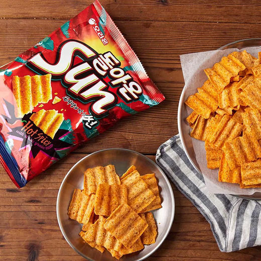 好丽友波浪形玉米片热辣味60g 商品图0