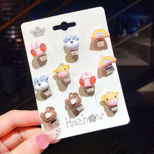 【可爱花朵设计，公主风耳夹！】儿童耳环耳夹 女宝宝无耳洞公主防痛耳坠耳饰 女童可爱花朵耳钉配饰-QQ 商品图6