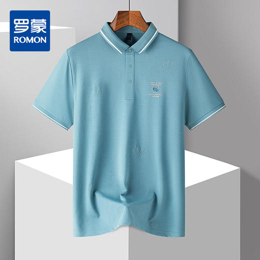 【7A抗菌蚕丝棉】罗蒙男士夏季休闲商务短袖polo衫男士短袖t恤 商品图0