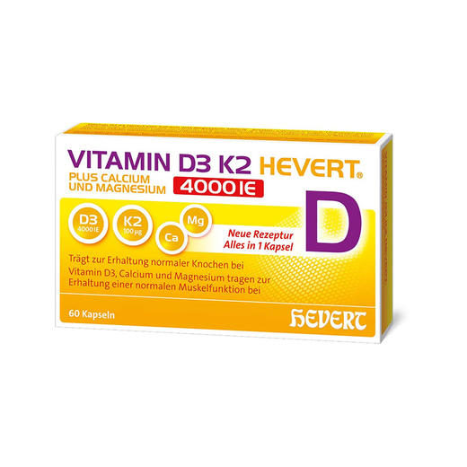 【春日活动】德国Hevert菲德维生素D3+K2钙镁同补60粒【德国直邮 下单请提供身份证正反面照片】 商品图1