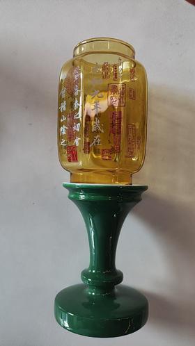 明清烛台-兰亭集序(竹叶绿)