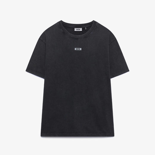 GCDS 男士字母徽标标签棉质圆领短袖T恤  深灰色 B1CM2320JH5 98 商品图0
