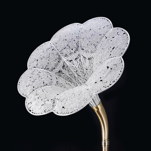 子佩集S999银手工银花丝【白玉海棠之音留声机】摆件大师工坊原创设计【BYHTHSP】2506 商品图11